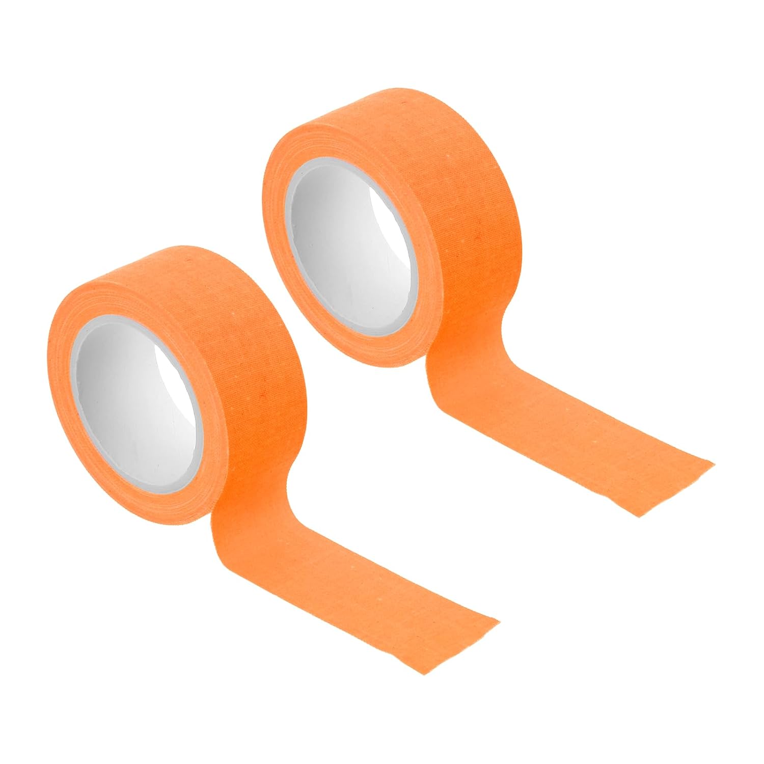 1 Inch x 16 Feet Neon Gaffer Cloth Tape, 2 Roll Fluorescent Blacklight Reactive Glow in The Dark Tape for Dance Floors Glow Party Supplies, Orange