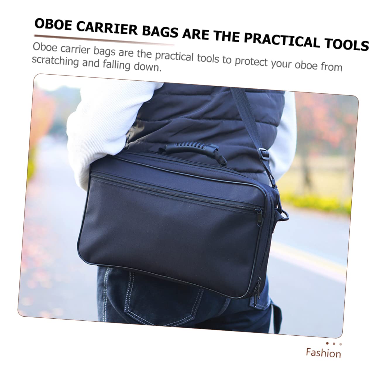 Borsa A Tracolla Per Oboe In Tessuto Oxford Resistente, 37x23x7 Cm, Impermeabile, Con Tasca Accessori, Per Trasporto Sicuro