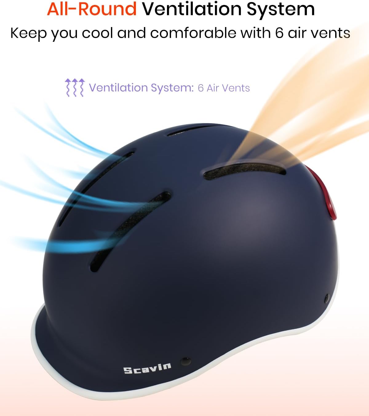 Bike Helmet for Adults with Rechargeable Rear Light, Adjustable Cycling Helmet for Men Women Youth - Safety Certified for Bicycle, Skateboard, Road Bike & Commuting