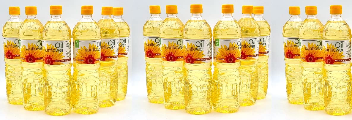 Albe - Sonnenblumenöl 1000ml | Perfekt zum Kochen, Backen und Fittieren | 100% Sonnenblumenöl | ISO 22000 zertifiziert | 15 Stück