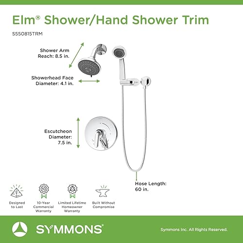 Miniatura 2 de Symmons S550815TRM Accesorios para bañera y ducha Grifos para bañera, cromo pulido