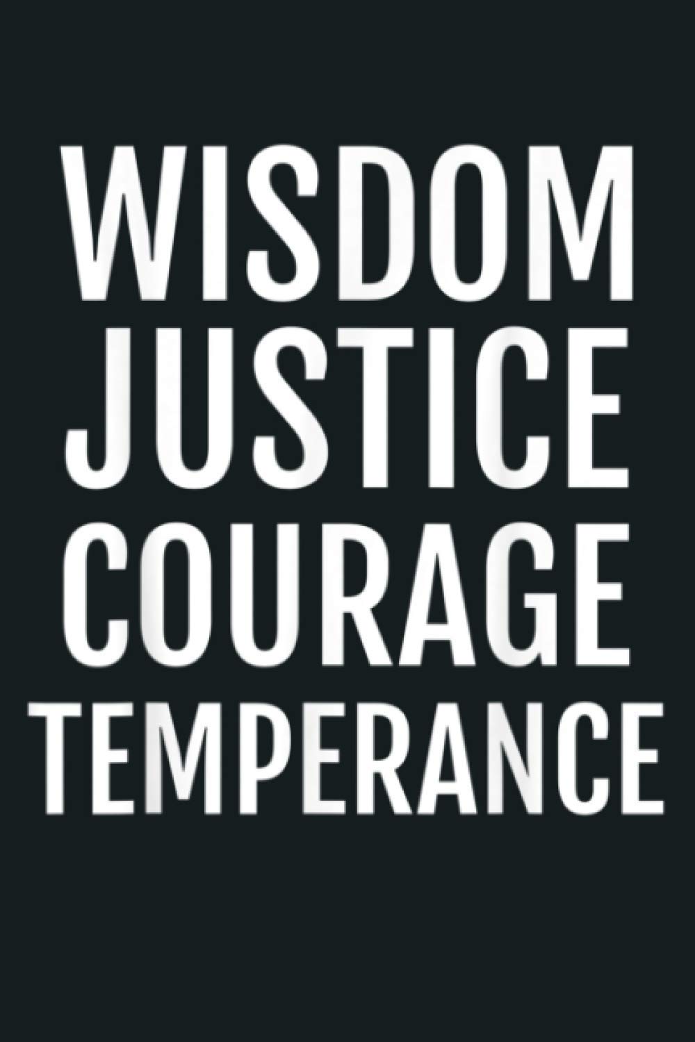 Stoicism Cardinal Virtues Wisdom Justice Courage Temperance: Notebook Planner - 6x9 inch Daily Planner Journal, To Do List Notebook, Daily Organizer, 114 Pages