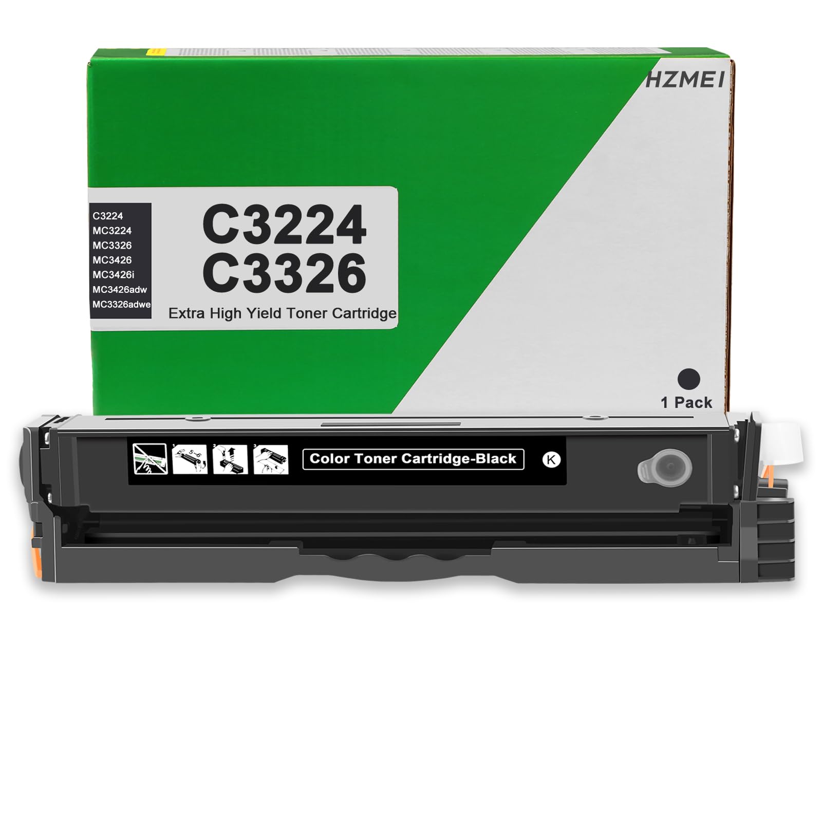 MC3224 MC3326 Toner Cartridge C3210K0 Black Toner Replacement for Lexmark C3224 MC3224 MC3326 MC3426 MC3426i MC3426adw MC3326adwe Series Printer