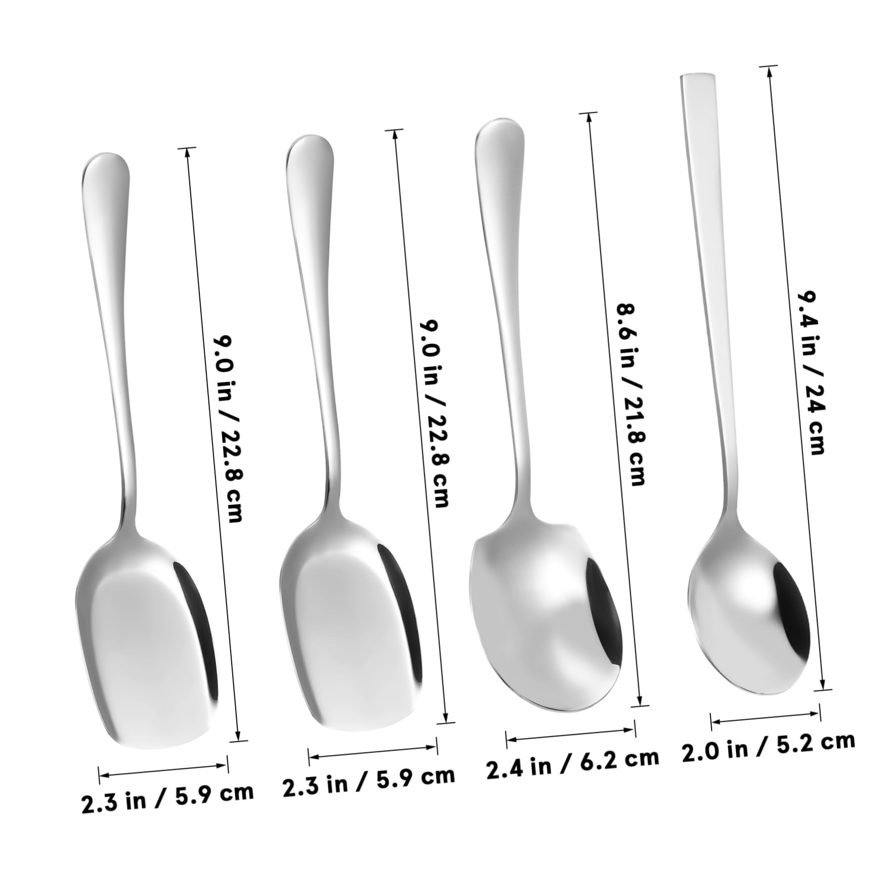 BRIGHTFUFU 1 Set Buffet Serving Spoon Silverware Large Serving Spoon Rice Spoons Kitchen Serving Spoon Large Soup Spoons Banquet Serving Spoons Public Spoon Household Scoop Stainless Steel