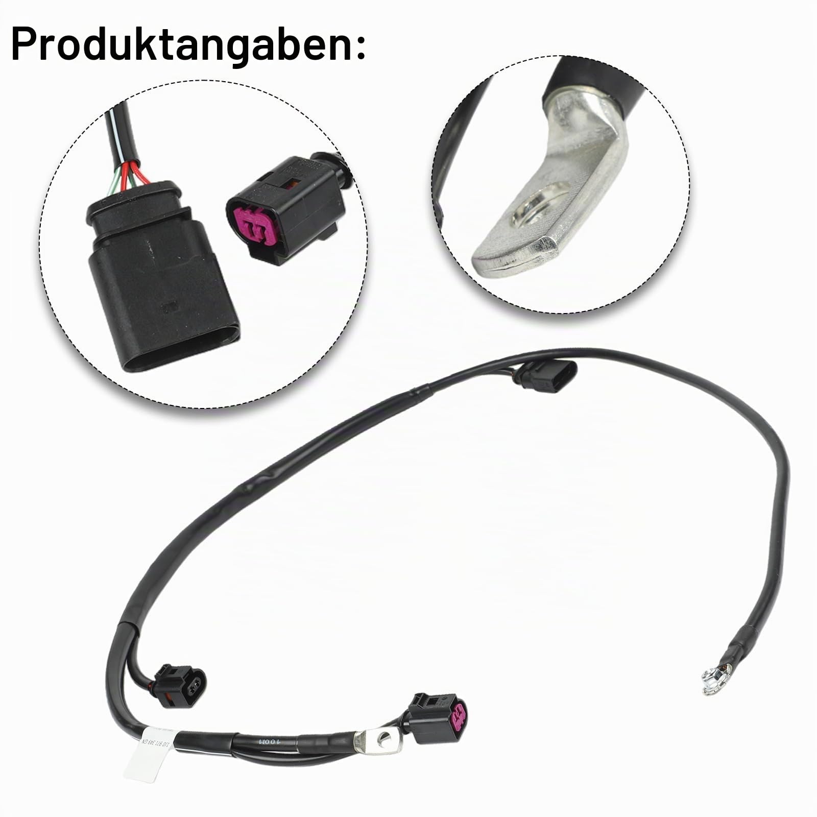 Ladesystem Lichtmaschine Kabelbaum ABS Schwarz Ersatzkabel Kompatibel mit Golf MK4 1998-2006 2001-2011 Seat 1999-2004 2001-2003 OEM 1J0971349GN 1J0971349HG