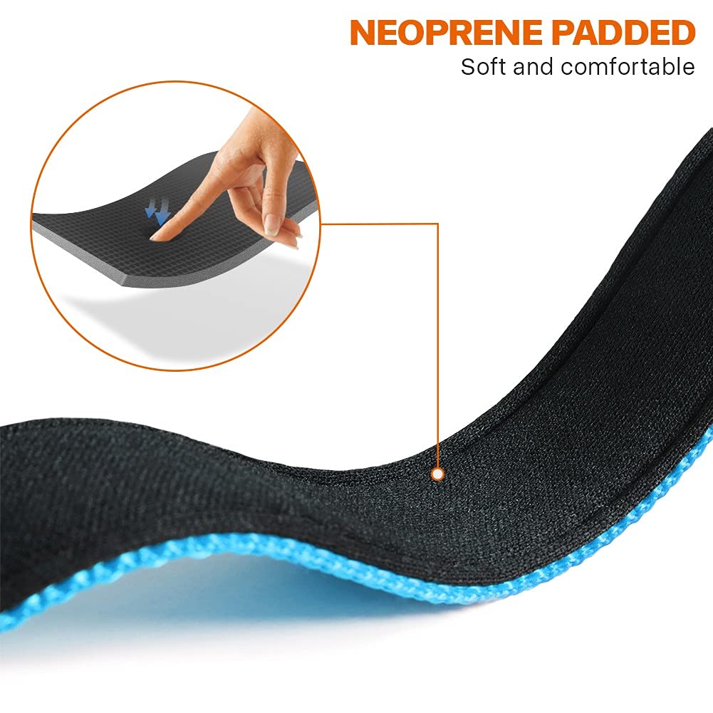 Taglory Collare per Cani, Imbottito Nylon Regolabile Traspirante Riflettente Collari per Cani di Taglia Extra Grande, Cielo Blu