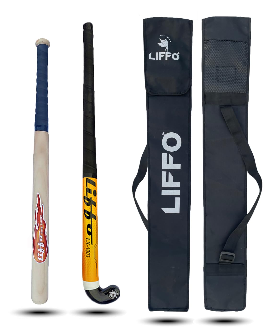 Liffo® Wooden Baseball bat Heavy Duty with Hockey Stick with Cover (Yellow) (B0CNGDRMD2) Amazon Price History, Amazon Price Tracker