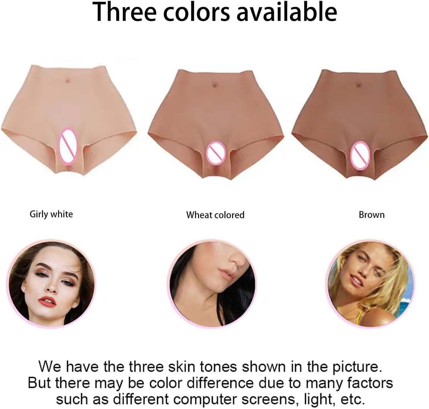 Silicone Penetrable Pussy Panties Male to Female Butt Enhanced Underwear Hiding Briefs for Transgender