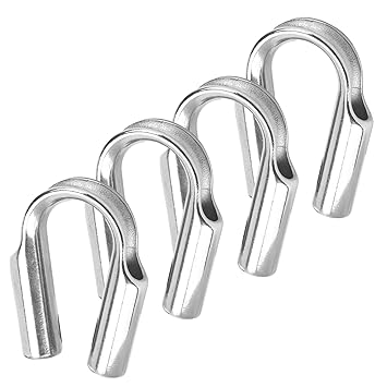 Steel Wire Tube Thimble, Wire Protection 10Pcs Tube Thimble Stainless Steel for Steel Wire Ropes for Construction