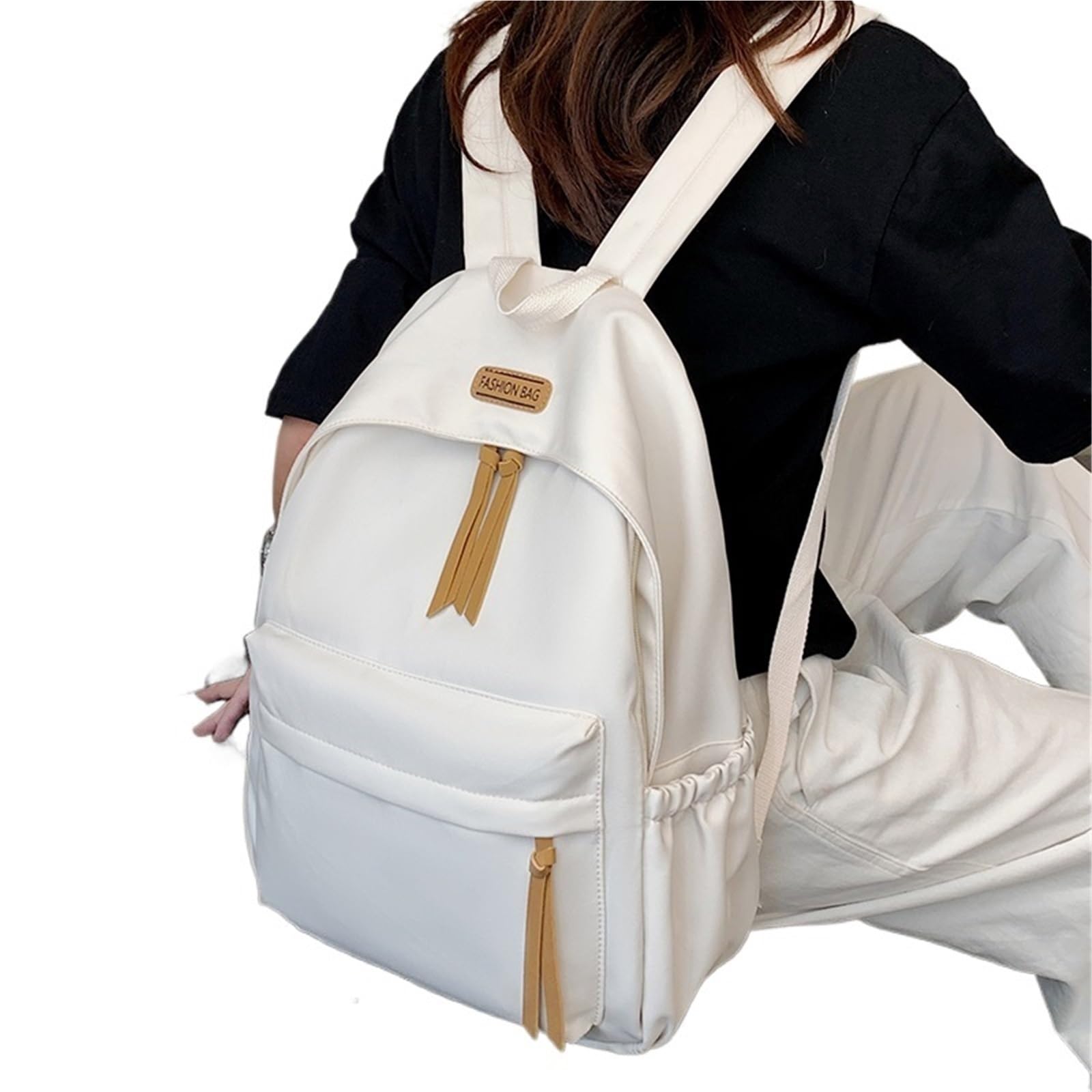 Mochila Escolar Bolsas de viaje for hombres y mujeres, mochilas multifuncionales gran capacidad for campus, for portátiles universitarios Saliendo(Orange)
