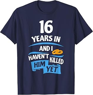 16 Years Anniversary Gift Idea for Her - 16th Wedding T-Shirt