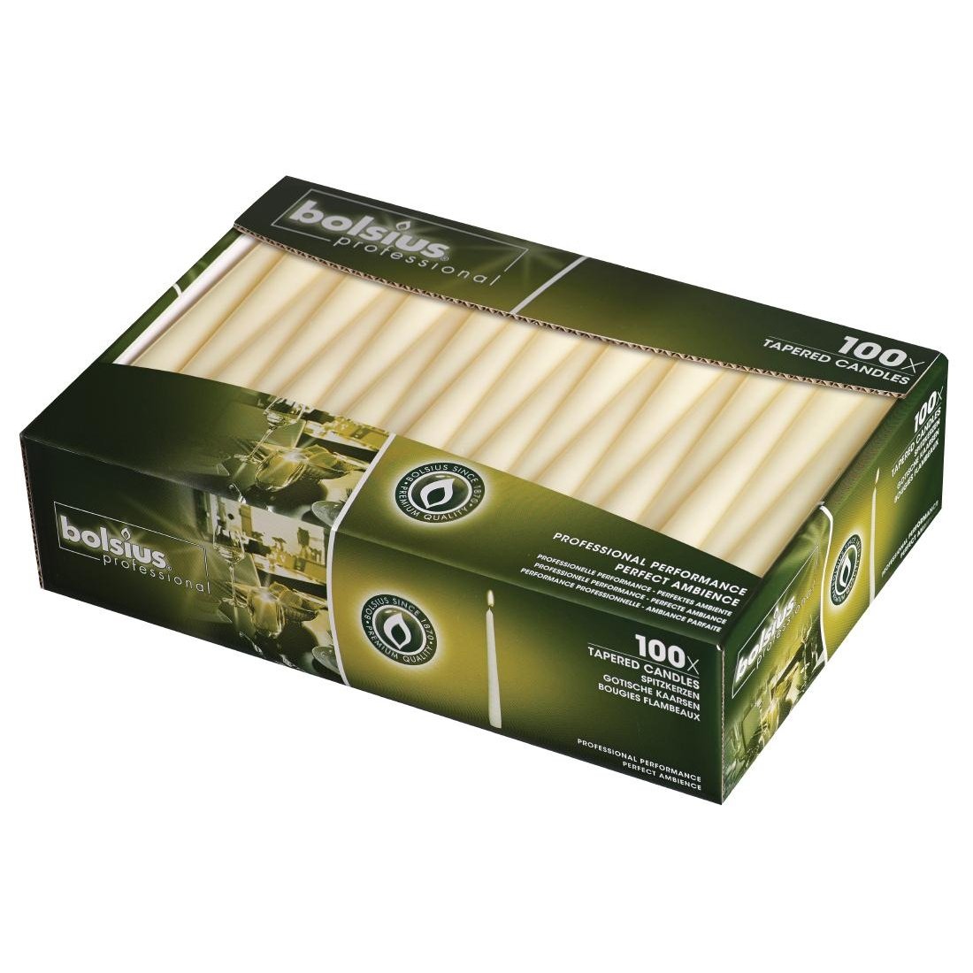 Tapered Ivory 10inch Candles 10"/ 254mm. Colour: Ivory