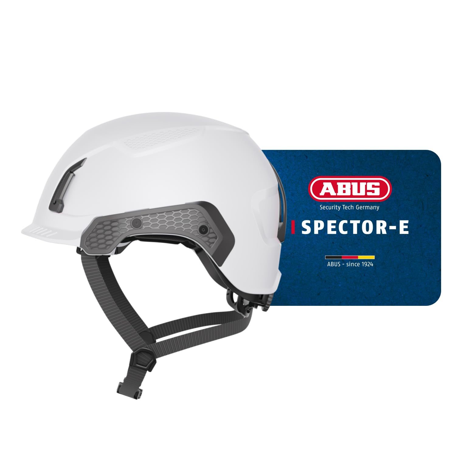 ABUS Industrieschutzhelm Spector-E - elektrisch isolierender Bauhelm nach EN 397 und EN 50365 - auch geeignet für Arbeiten an Niederspannungsanlagen - kompatibel mit Zubehör - weiß