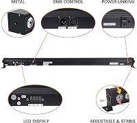 UKing RGB LED Falmosó Fénysáv 24x3W - Távirányítós DMX Diszkó Fényeffekt Szett, Zenére Villogó Színes Parti Világítás DJ Rendezvényekhez - 2 7