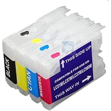 Empty refillable Ink Cartridge Compatible for Brother OEM Ink Model LC37 LC51 LC57 LC960 LC970 LC1000