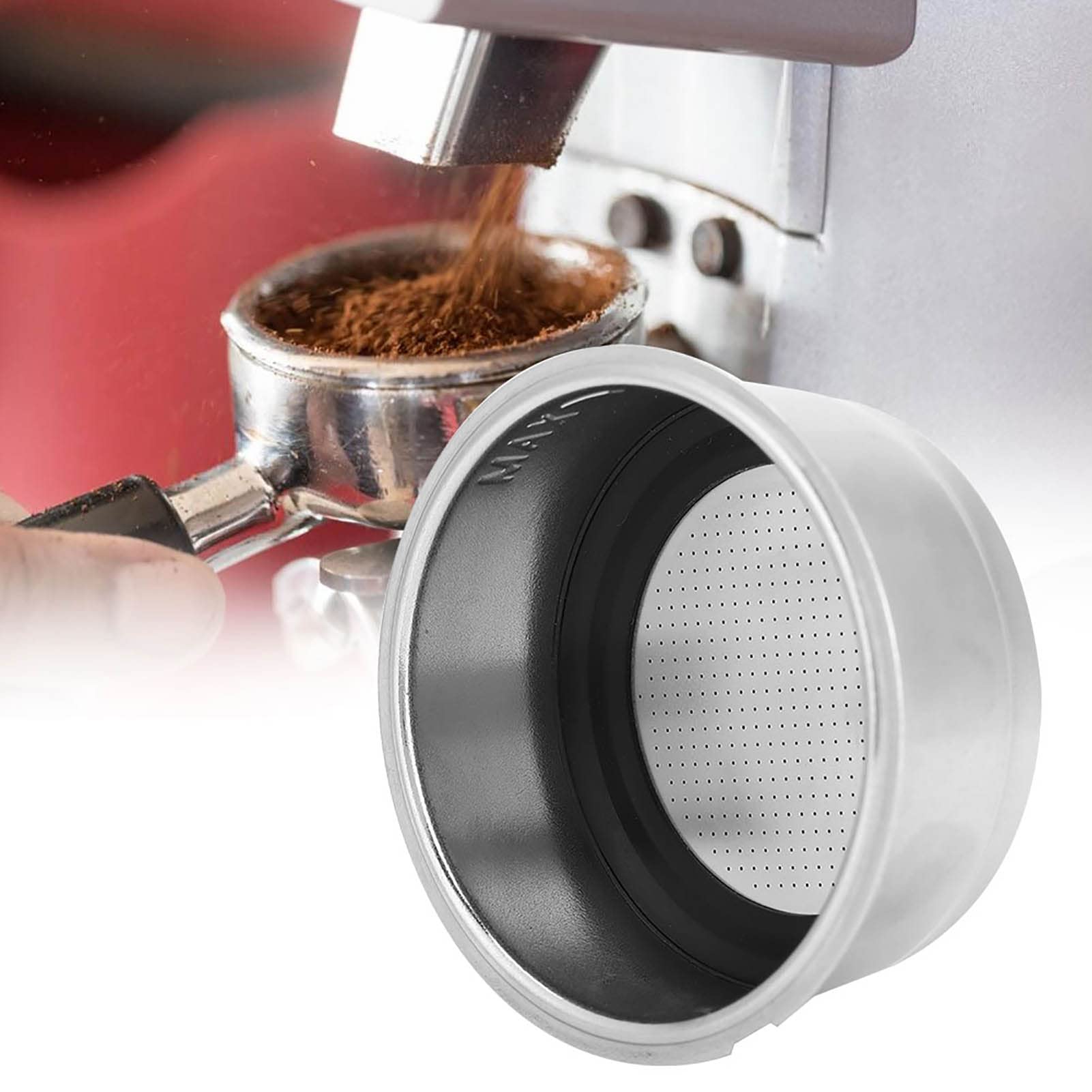 【𝐒𝐩𝐫𝐢𝐧𝐠 𝐒𝐚𝐥𝐞 𝐆𝐢𝐟𝐭】Reusable Coffee Filters, Detachable Stainless Steel Coffee Filter Basket Strainer Coffee Machine Accessories for Home