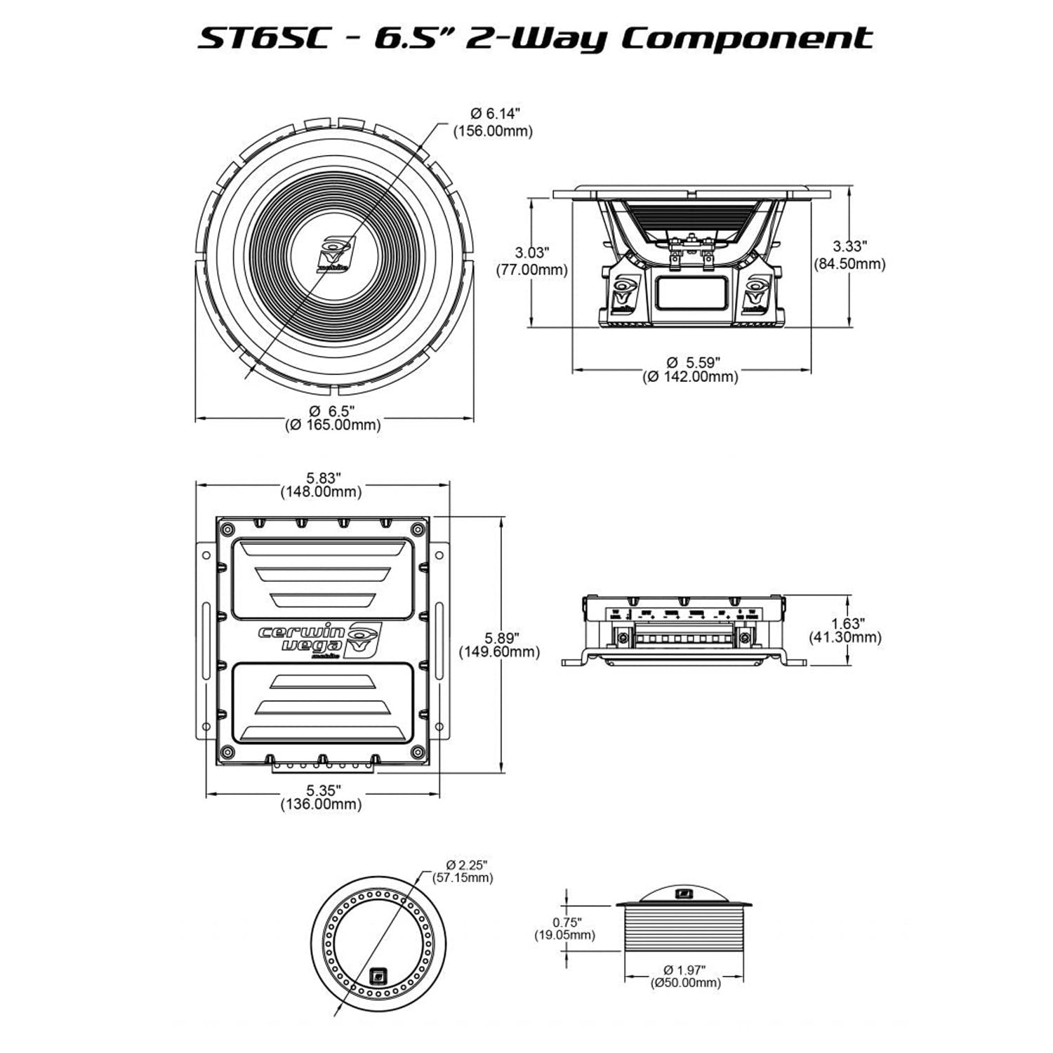 Amazon.com: CERWIN-VEGA! ST65C 6.5