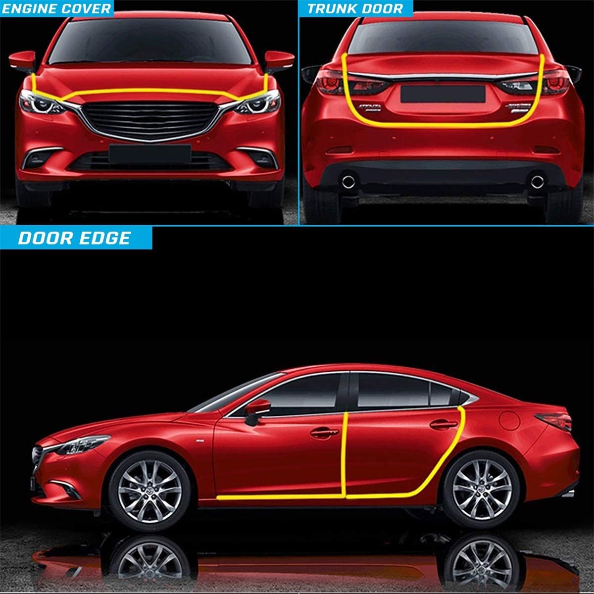 Striscia Protettiva Bordo Stivale Porta Auto 1 * 4,5 M Finiture A - Foto 9