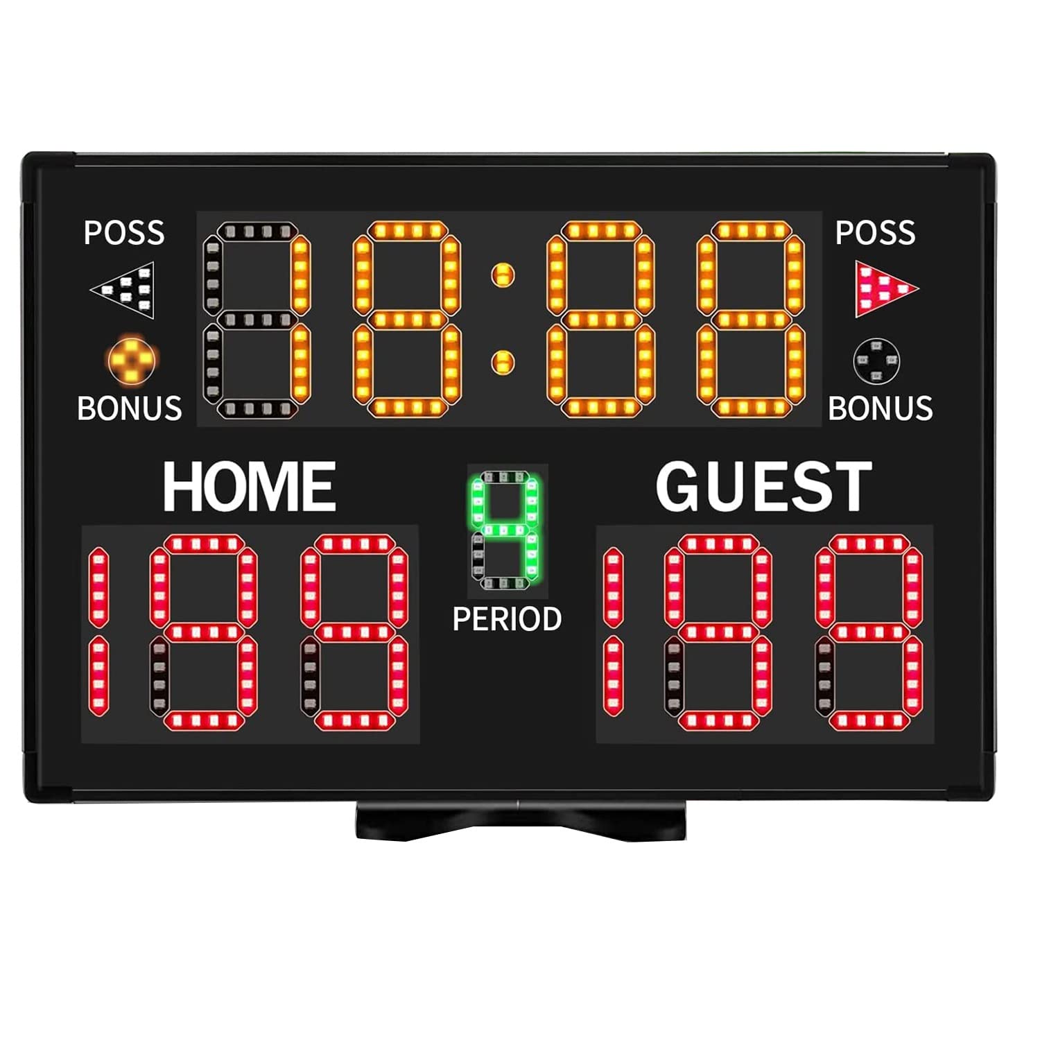 Tabellone Segnapunti Elettronico per Pallacanestro, Tabellone Segnapunti Digitale Portatile con per Spina Europea per Interni Ed Esterni Multisport