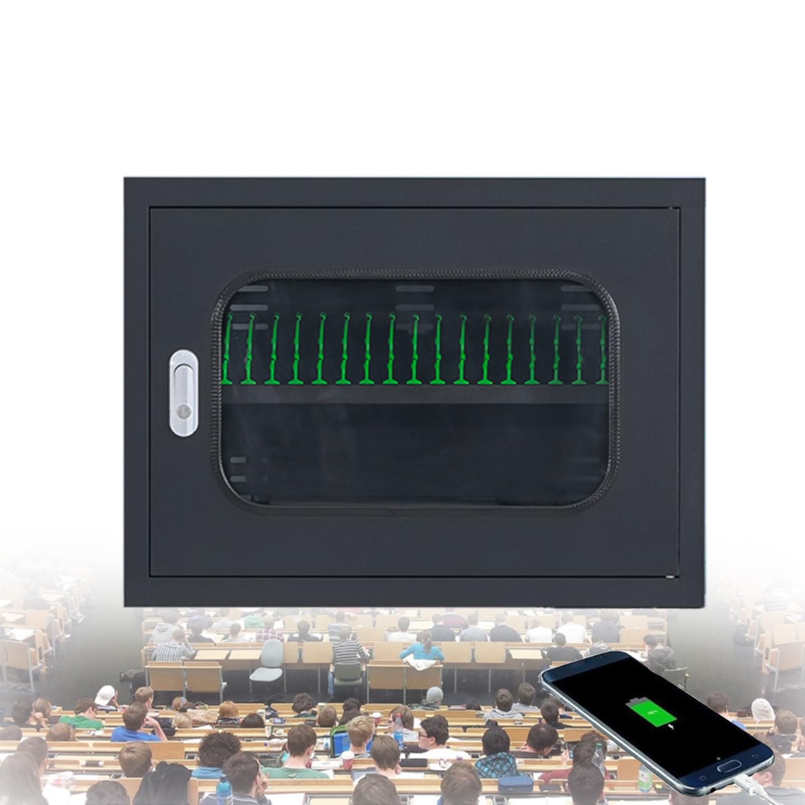 20/30 portów USB stacja ładująca szybkie ładowanie 5 V 2 A system zamykany i kółka do łatwego zarządzania - idealna do biur i bibliotek