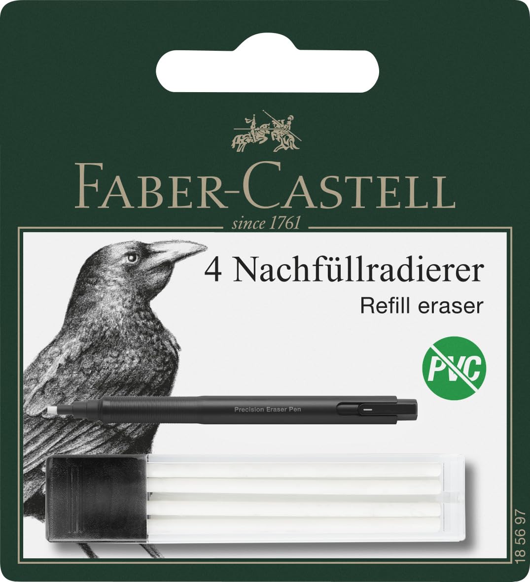 Faber-Castell 205267 Replacement Eraser Precision Eraser Pen, 20 Refill Erasers - Image 2