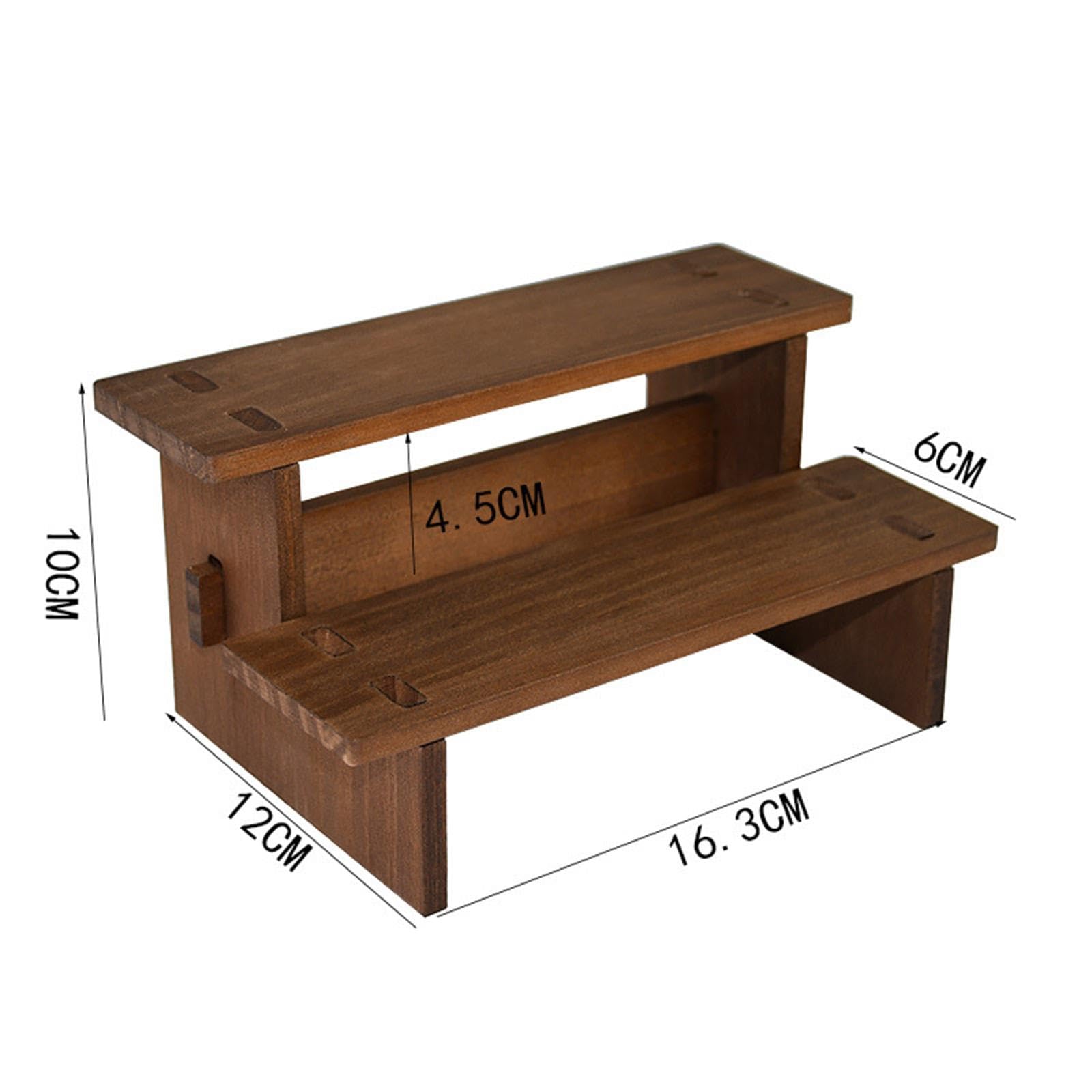 3 Rehausseurs En Bois Massif Empilables - Support De Présentation à 3 Niveaux - Pour Pâtisseries, Desserts, Parfums, Bijoux - Dimensions Variables (~24x11cm à 20x4.5cm) - 6