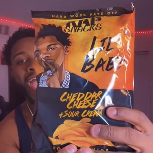 Miniatura 8 de Rap Snacks Lil Baby - Queso cheddar + papas fritas de crema agria, bolsas de 2.5 onzas, paquete de 6