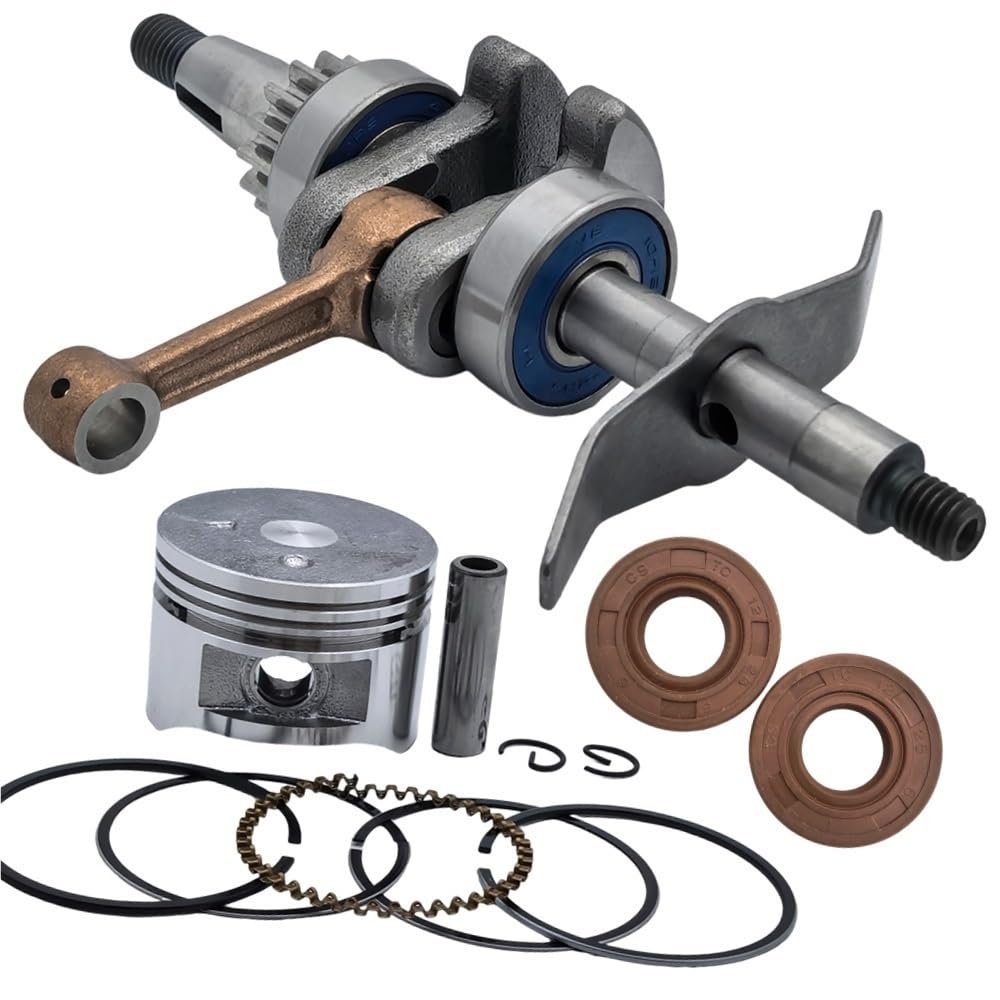 Kit de retenes de Aceite y Anillos de pistón de 39 mm for cigüeñal, Compatible con Motor de cortacésped GX31. Piezas for Herramientas de jardín.