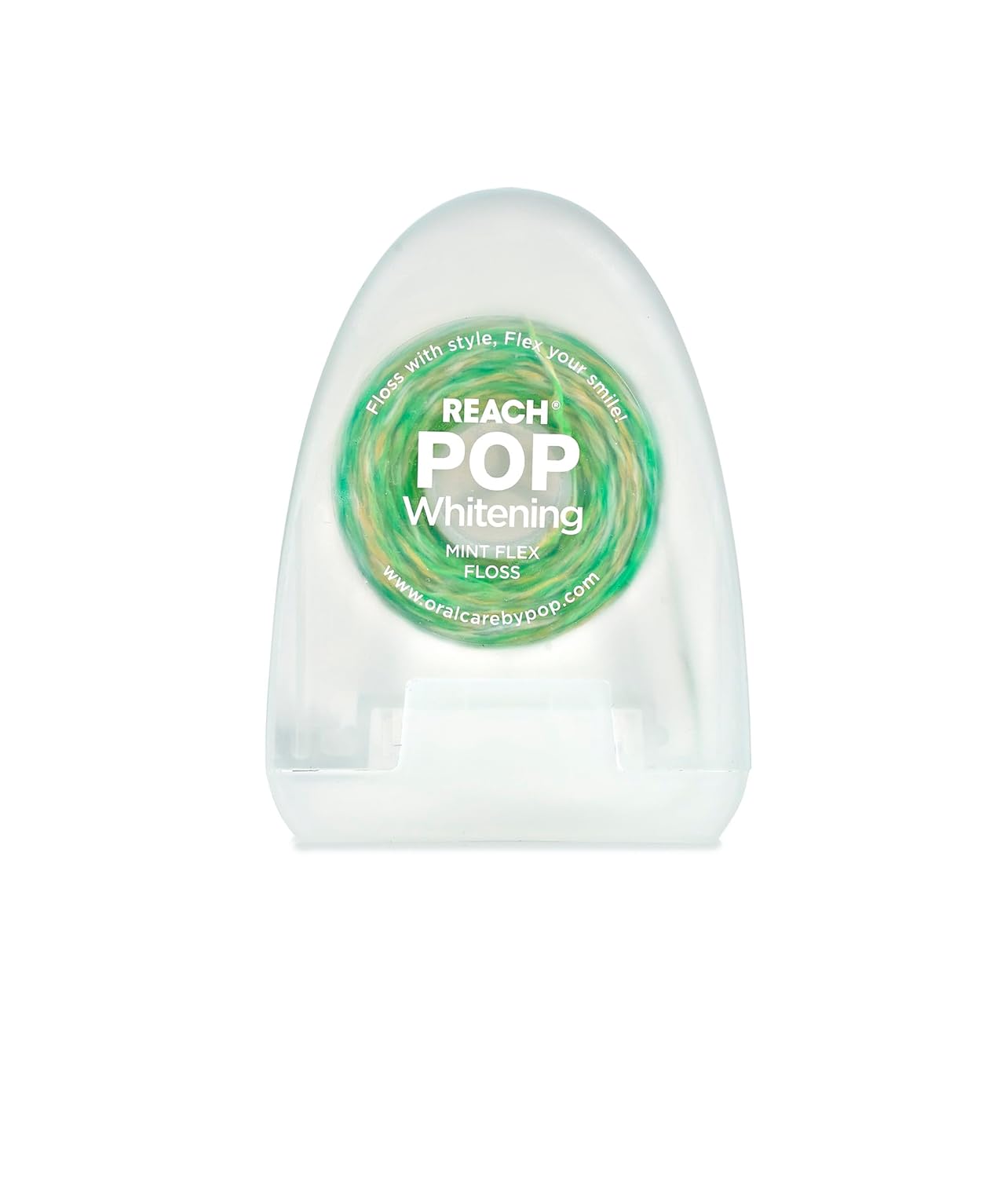 REACH POP Whitening Dental Floss Mint Baking Soda Infused Teeth Whitening Plaque Remover for Teeth Shred Resistant Vegan