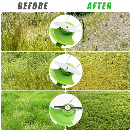 Kuaman 18 Pcs Cordless Strimmer Blades Replacement Accessories, Grass Strimmers Metal Blades Set, Spare Garden Strimmer Blades, Stainless Steel Blades for Mowing Lawns - 5