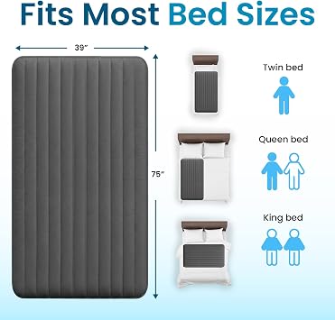B10 Bed Cooling System Twin - Cooling Mattress Pad for Hot Sleepers | Beat night sweats on a budget - 100% cotton cooling mattress topper and cooling pad for bed, cools 7-12F, 4 speeds & remote.