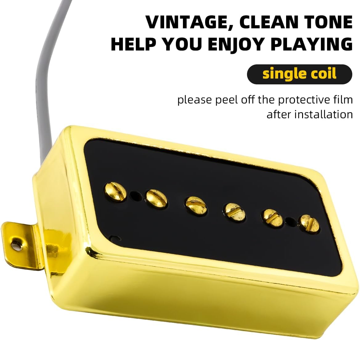 Alnico V Humbucker Pickup Guitar P90 Pickup,Alnico V Single Coil Bridge Pickup & Neck Pickups For Electric Guitar Pickup Accessories Guitar Pickup Replacement Parts(Bridge Pickup)