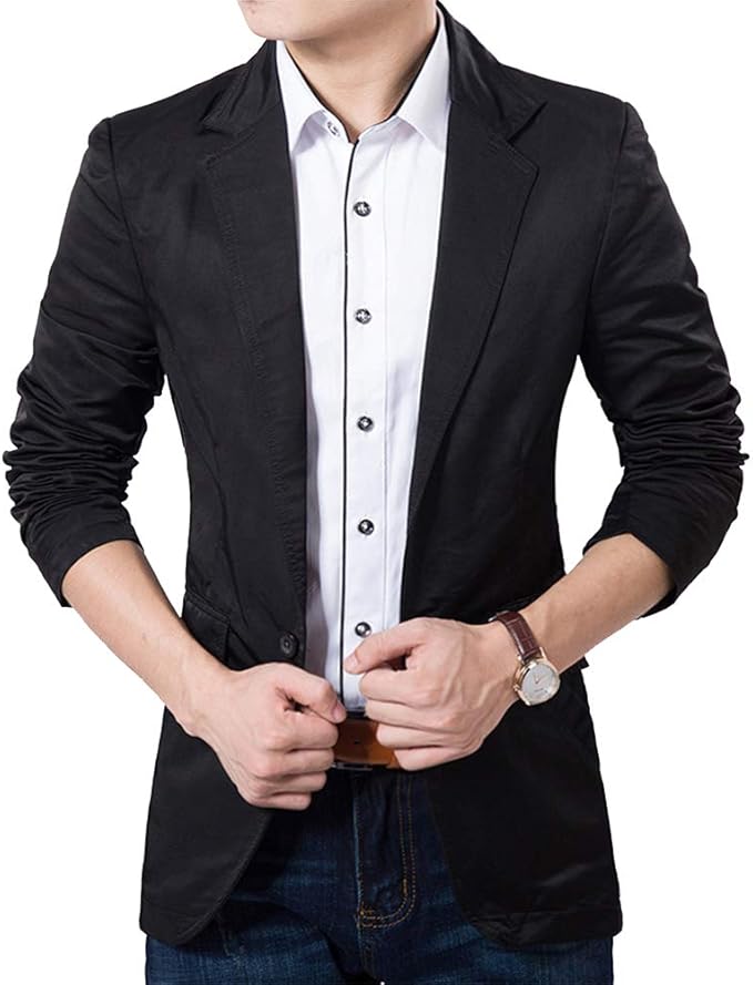 Amazon Co Jp ジャケット メンズ スーツ テーラードジャケット スーツジャケット カジュアル ビジネス スリム おしゃれ おおきいサイズ 黑 3xl 服 ファッション小物