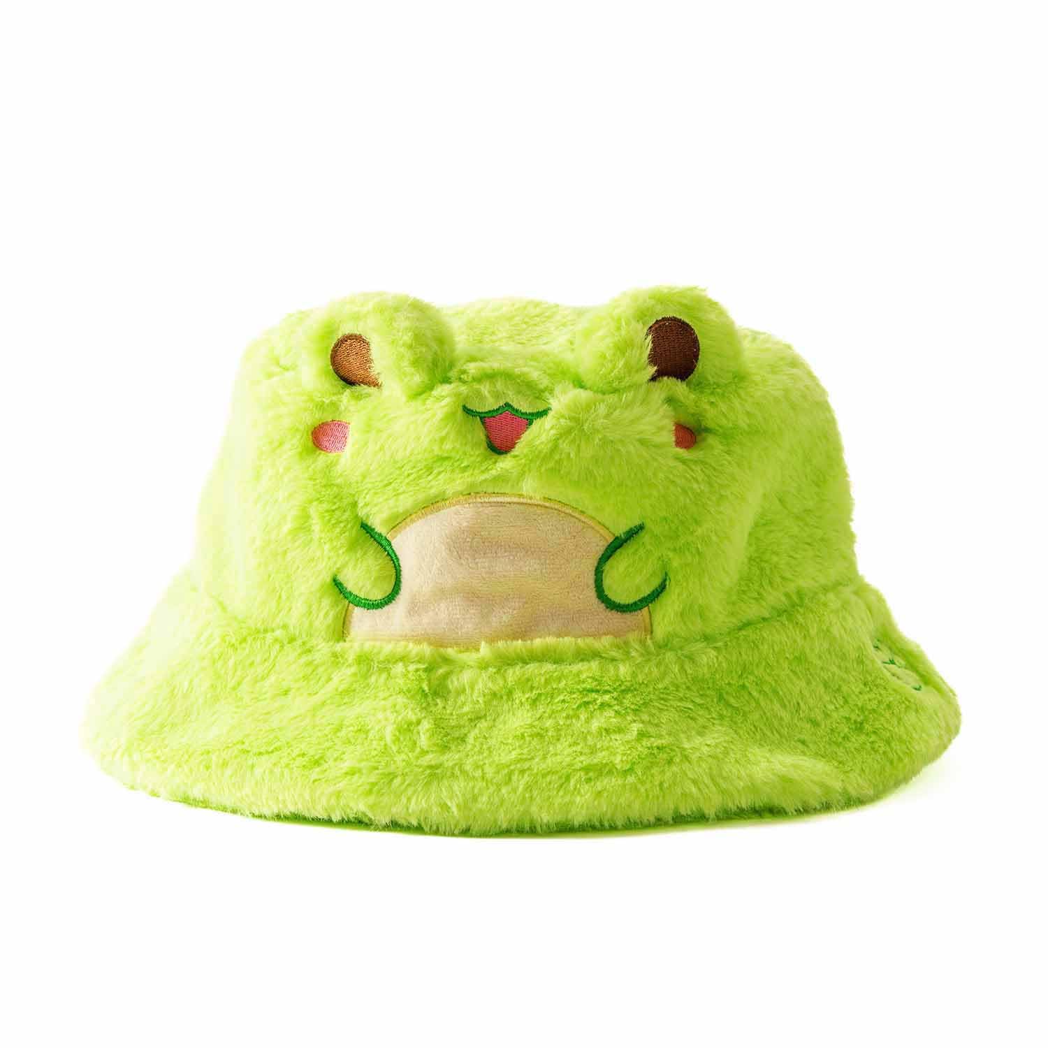 Elallinbucket Hat Cute Frog Fluffy Animal Embroidered Warm - Main Image