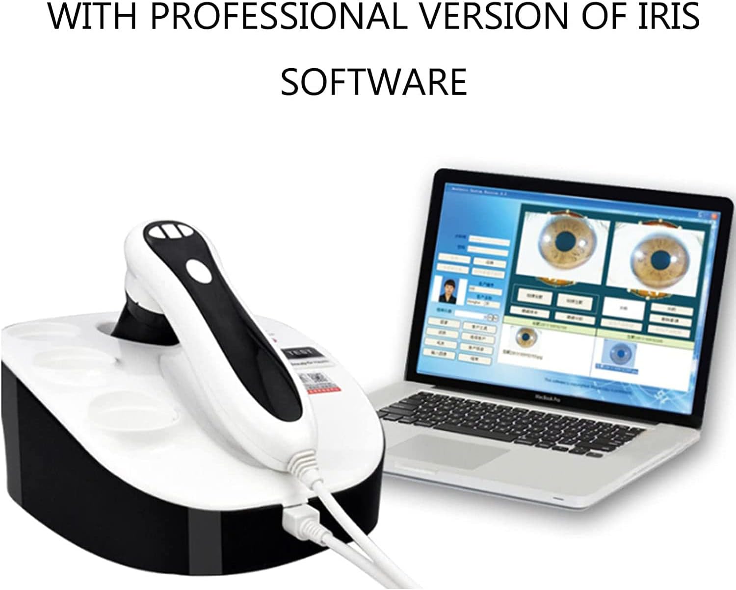 30X Iridology Camera - 8MP Iriscope Eye Analyzer, Dual Image Display, Professional Diagnostic Tool for Beauty Salons and Hospitals, Accurate Eye Health Assessment