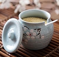 Vista 3 de Tarro de almacenamiento de cerámica con tapa y cuchara