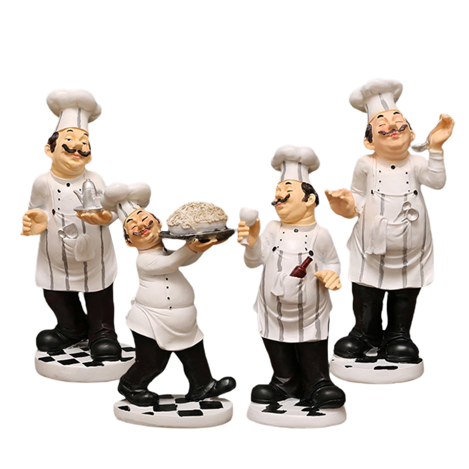 Statua chef per cucina | Statuetta da tavolo chef | Decorazione per cucina | chef, statuette da collezione in resina, centrotavola da tavola, decorazione per la casa e ristorante