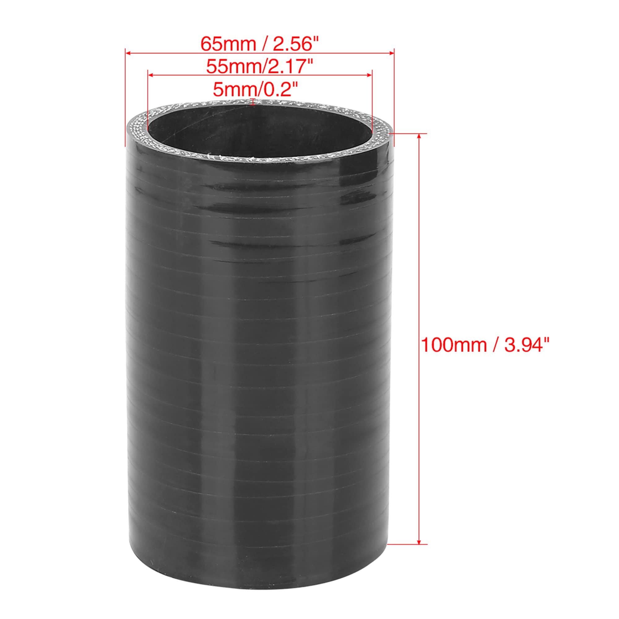 Coupleur Tuyau Silicone Droit Bleu 80 Mm - Résistant Haute Température Et Pression