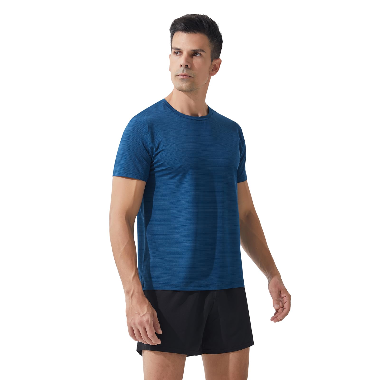 TOPTIE Lot de 5 t-shirts de sport à manches courtes pour homme