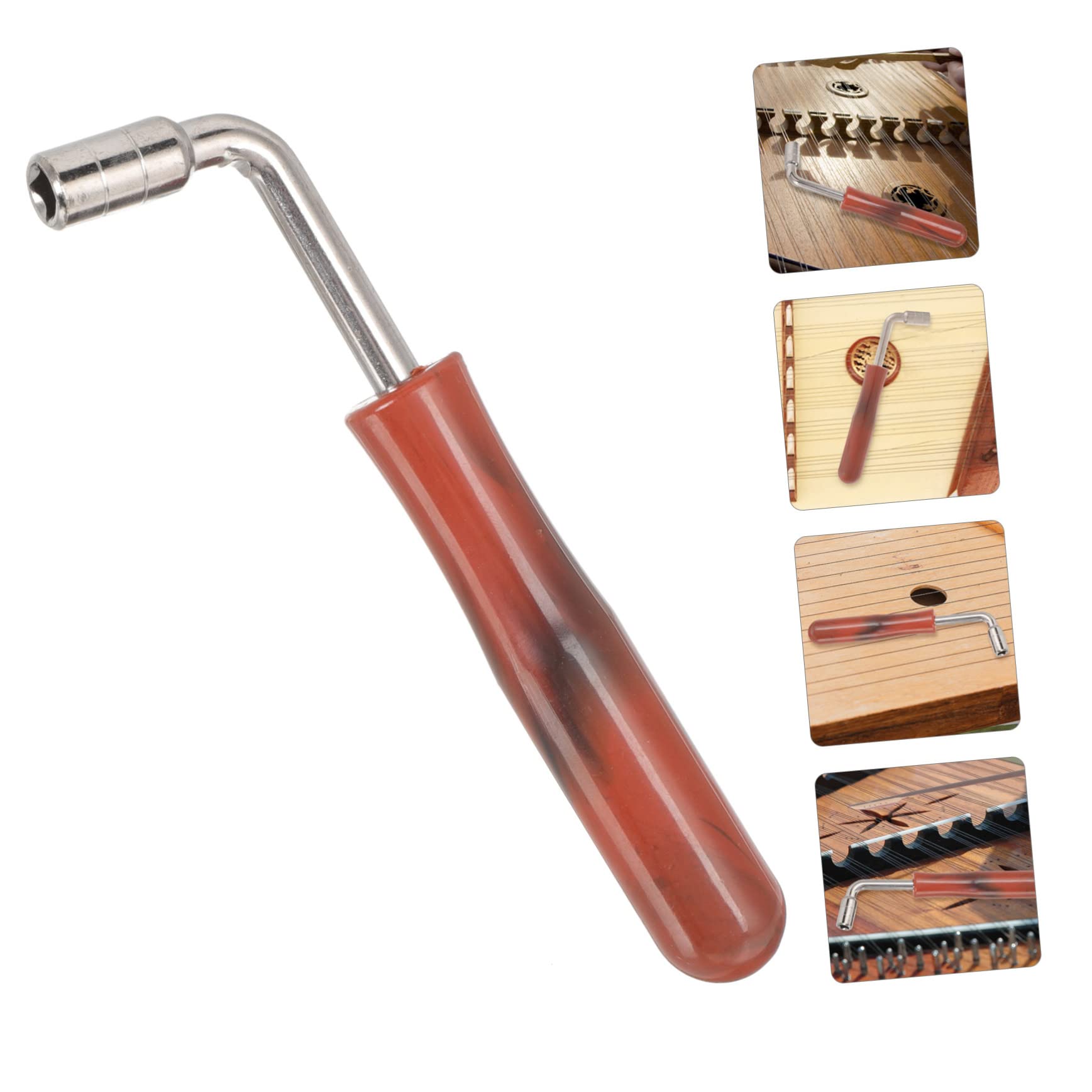 ifundom Wooden Handle Dulcimer Tuning Wrench Professional Tuner for Dulcimer Instrument