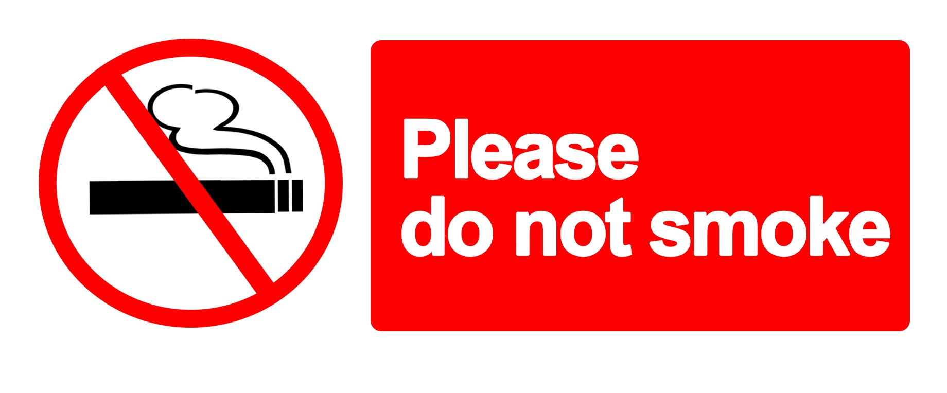 Party Decor Warning - Please Do Not Smoke - Warning Sign Removable Self Adhesive Label - 100Mm X 148Mm - Pack Of 4