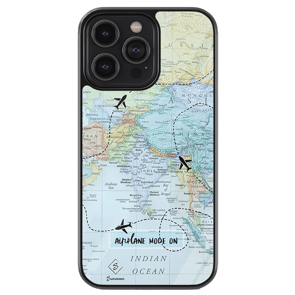 Swevenne Back Case Cover for iPhone 14 Pro Max, Ultra Hybrid Camera and Drop Protection Back Cover, Shockproof TPU Slim Tempered Glass Back Case (Airplane Mode on - Travel Designer Cover) (B0D4M9VK7K) Amazon Price History, Amazon Price Tracker