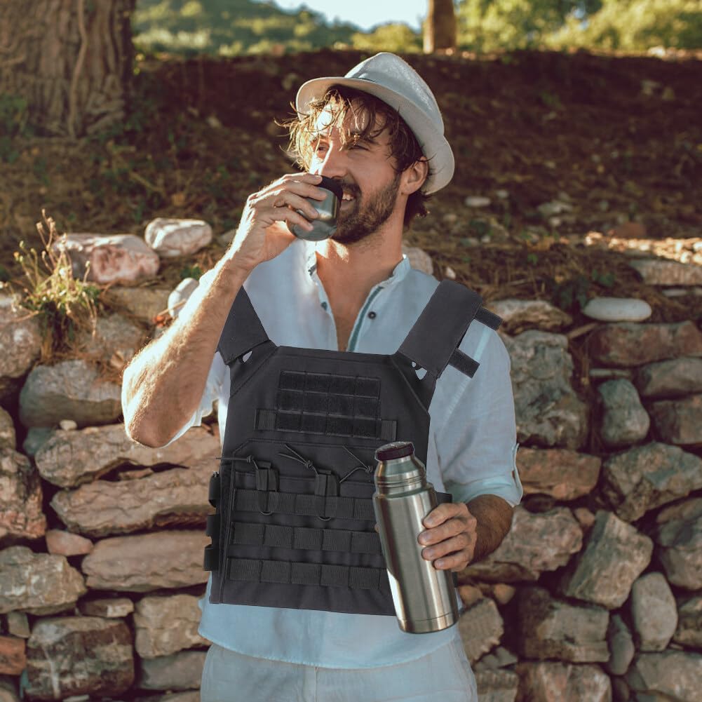 Tactical Sports Vest, 600D Oxford Cloth Adjustable Shoulder Strap Lightweight Training Vest for Playing Training Camping Hiking, Type 4