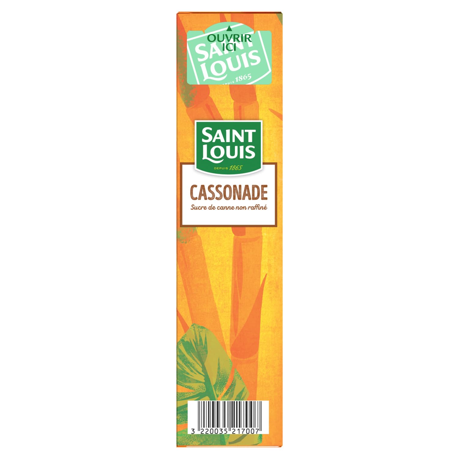 SAINT LOUIS Cassonade Sucre de Canne Non Raffiné 1kg — Étui Carton Solide, Saveur Authentique depuis 1865 - Lot de 3