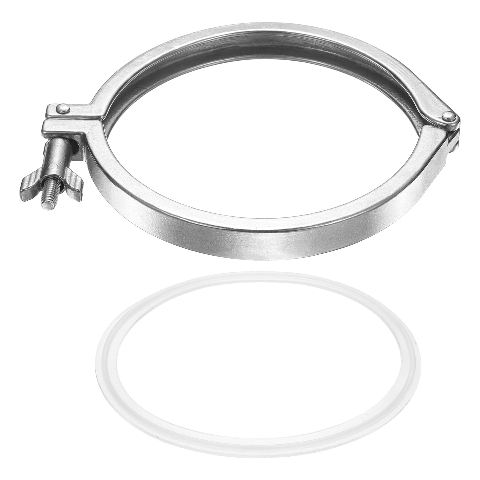 Clamp sanitaire 6" en inox 304 lourd avec joint silicone PATIKIL