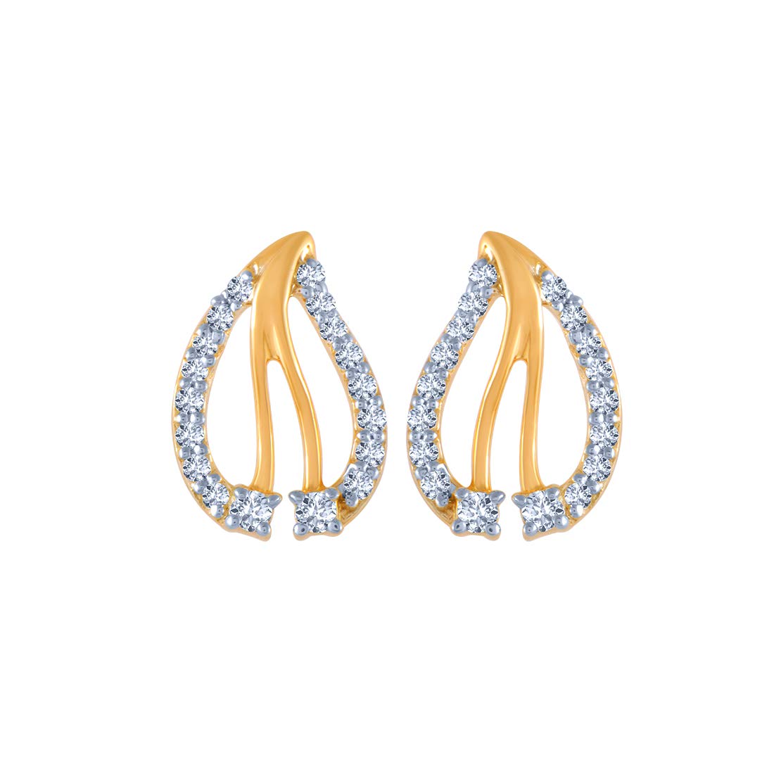 Gold and Diamond Stud Earrings for Women-image-46