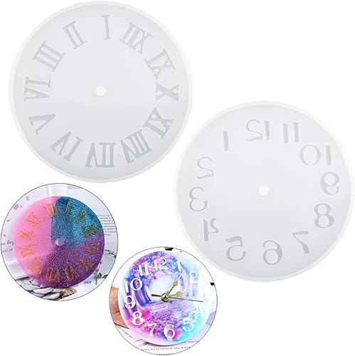 Daimay 2 moldes de resina de goma de silicona para reloj, despertador, moldes transparentes para hacer manualidades y manualidades, 2 estilos disponible en Yaxa Costa Rica