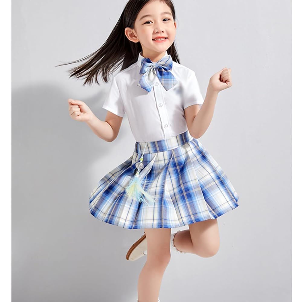 スカート ミニ プリーツ JK 制服 ガールズ チェック柄 女子高校生 遊園地 文化祭 コスプレ ハイウエスト Aライン フレア チェック JKスカート キッズ 子供用 ウエストゴム チェック柄 プリーツスカート