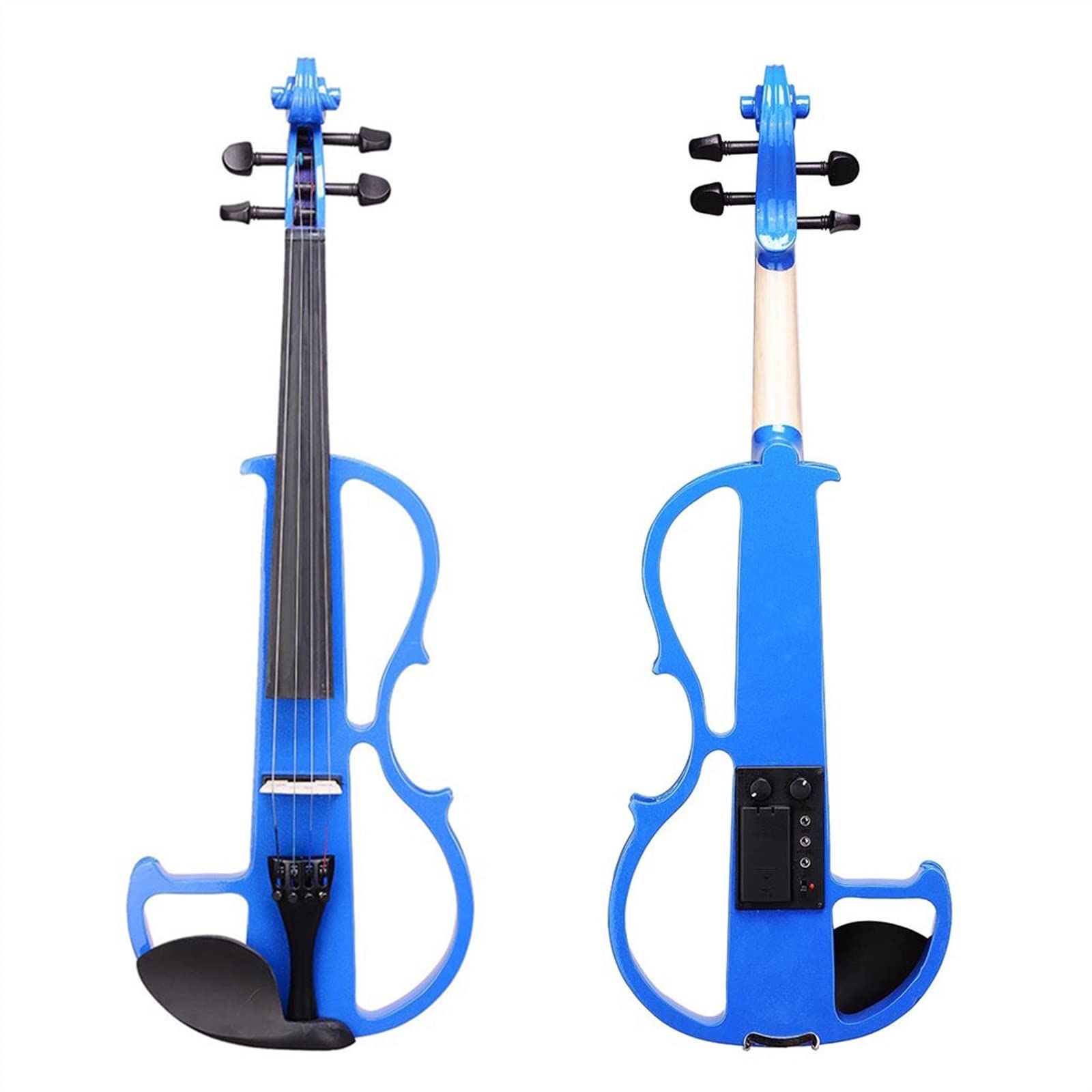 Violini per Studenti Student Fiddle 4/4 Violino Elettrico Full Size Solidwood Silent Fiddle Bridge String Brazilwood Bow Carry Case Professionale Violino