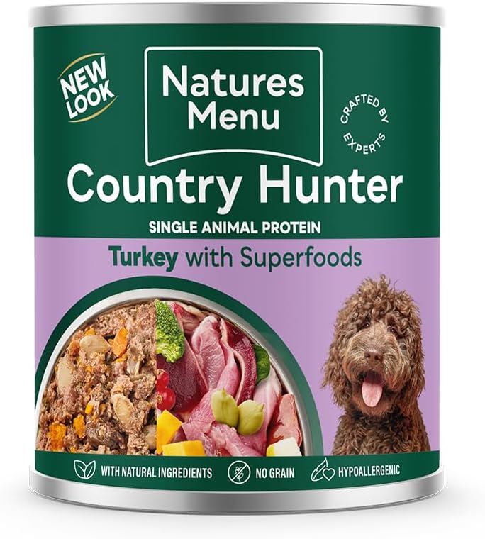Country Hunter Canned Wet Dog Food - Turkey - 6 x 600g